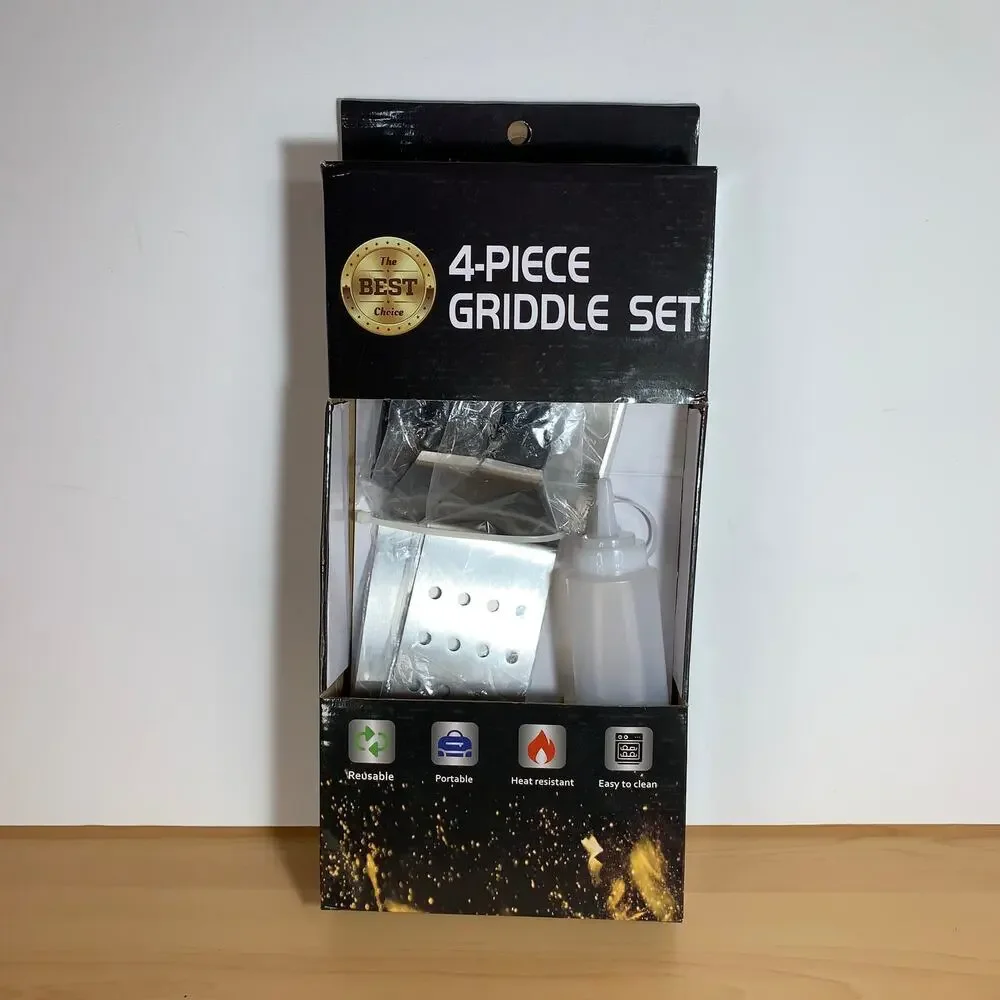 4-Piece BBQ Griddle Set